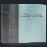 Important Famly Documents Estate Planning Binder<br><div class="desc">A classy blue and grey estate planning binder to store your important family documents. Comes in a variety of colours. Designed for you by Blackberry Boulevard.</div>