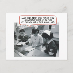 Important Nurse - Adorable Hat Postcard