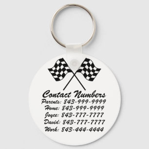 Important Phone Numbers Keychain by SRF