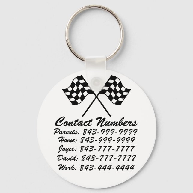 Important Phone Numbers Keychain by SRF (Front)