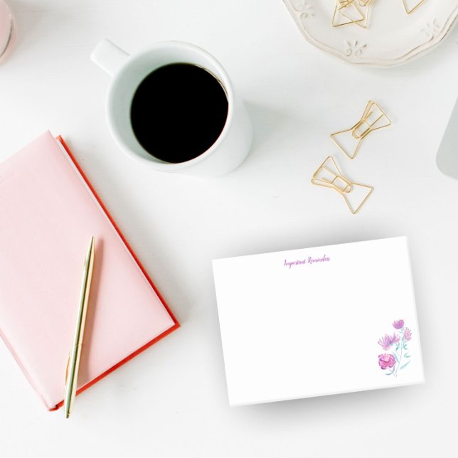 Important Reminders Chrysanthemums Watercolor Post-it Notes (Beautifully functional. Stay organized in a beautiful way!)