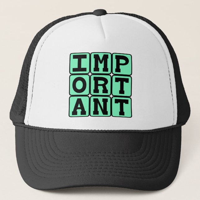 Important, Special Person Trucker Hat (Front)