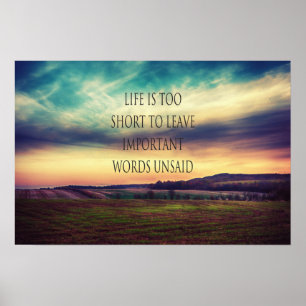 Important Words landscape Poster