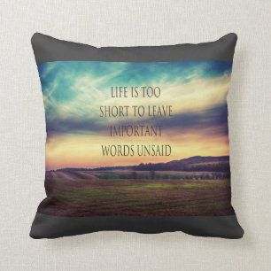 Important Words landscape Throw Pillow