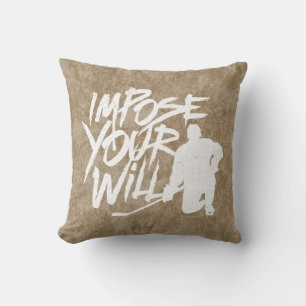 Impose Your Will (Hockey) Throw Pillow