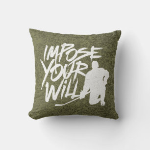 Impose Your Will (Hockey) Throw Pillow