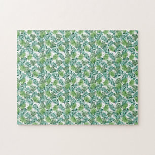 Impossible botanical tropical leaves jigsaw puzzle
