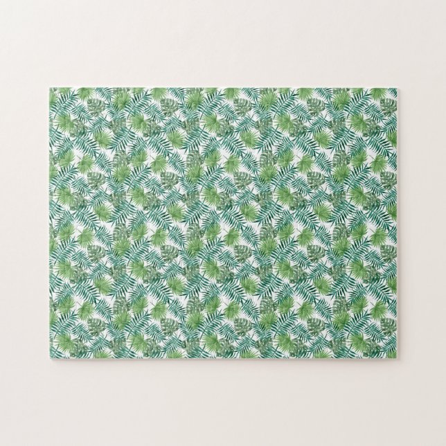 Impossible botanical tropical leaves jigsaw puzzle (Horizontal)