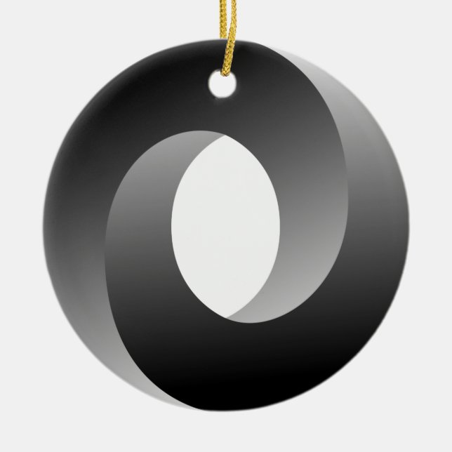Impossible Circle Optical Illusion Ceramic Ornament (Front)