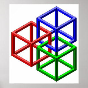 Impossible Cubes Poster