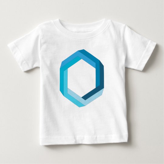 Impossible geometry: Blue hexagon. Baby T-Shirt