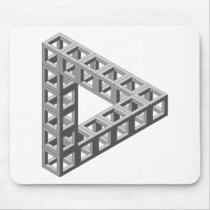 Impossible Optical Illusion Triangle Mouse Pad