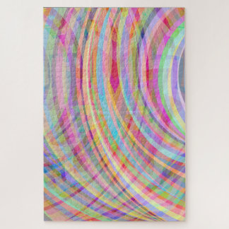 Impossible puzzle: colourful swirl jigsaw puzzle