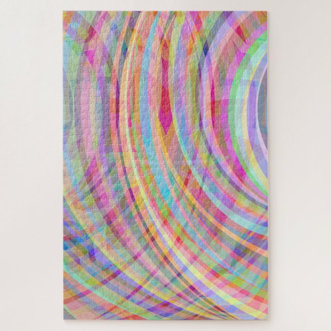 Impossible puzzle: colourful swirl jigsaw puzzle (Vertical)