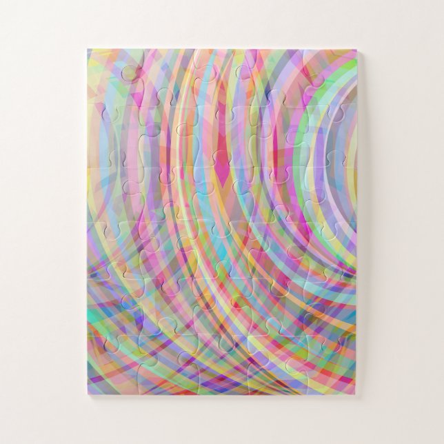 Impossible puzzle: colourful swirl jigsaw puzzle (Vertical)