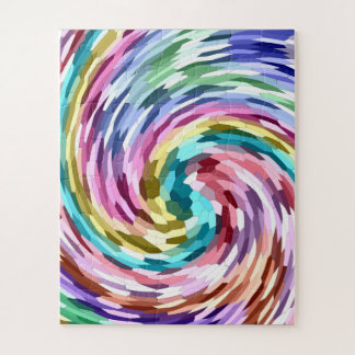 Impossible puzzle: colourful swirl jigsaw puzzle