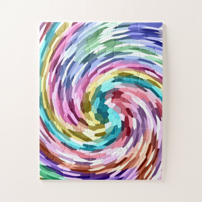 Impossible puzzle: colourful swirl jigsaw puzzle (Vertical)