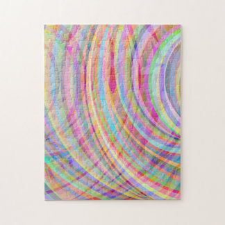 Impossible puzzle: colourful swirl jigsaw puzzle
