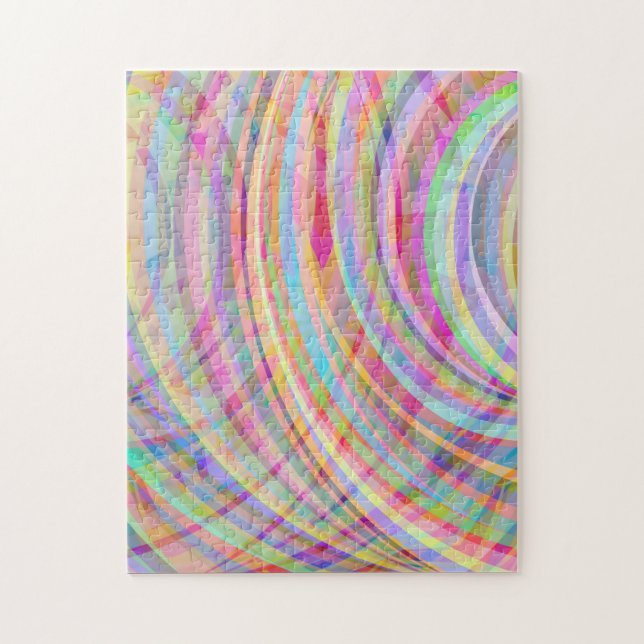 Impossible puzzle: colourful swirl jigsaw puzzle (Vertical)