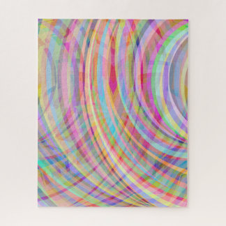 Impossible puzzle: colourful swirl jigsaw puzzle