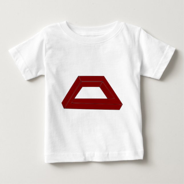 Impossible Trapezoid Optical Illusion Baby T-Shirt (Front)