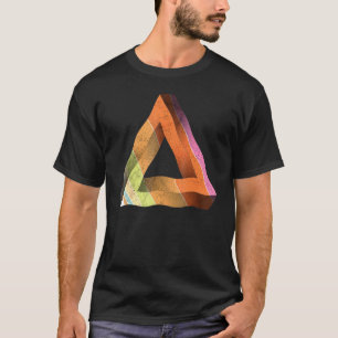 Impossible Triangle Optical Illusion Penrose Trian T-Shirt