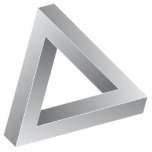 Impossible triangle standing photo sculpture<br><div class="desc">Impossible triangle</div>