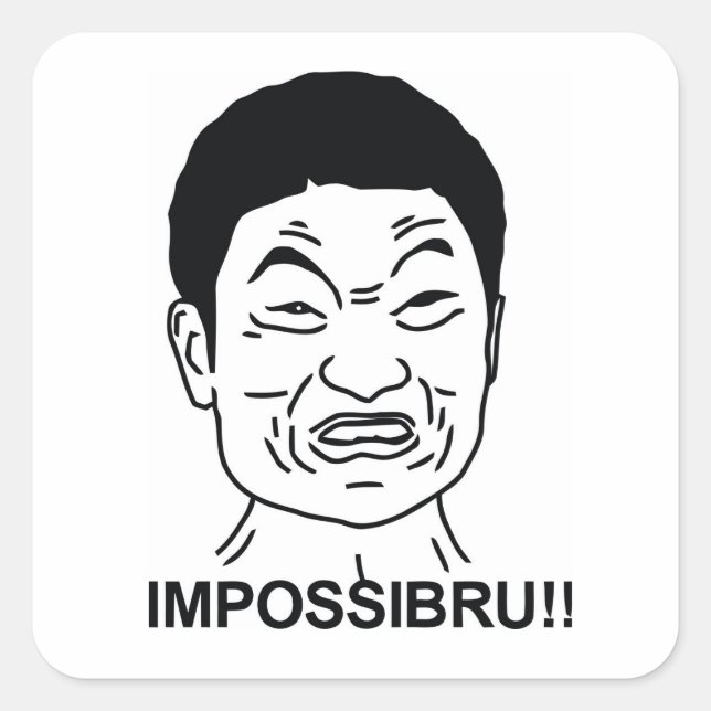Impossibru Square Sticker (Front)