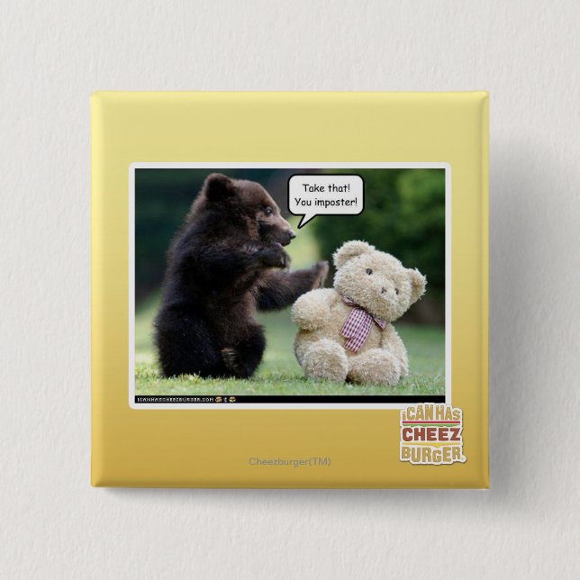 Imposter! 2 Inch Square Button (Front)