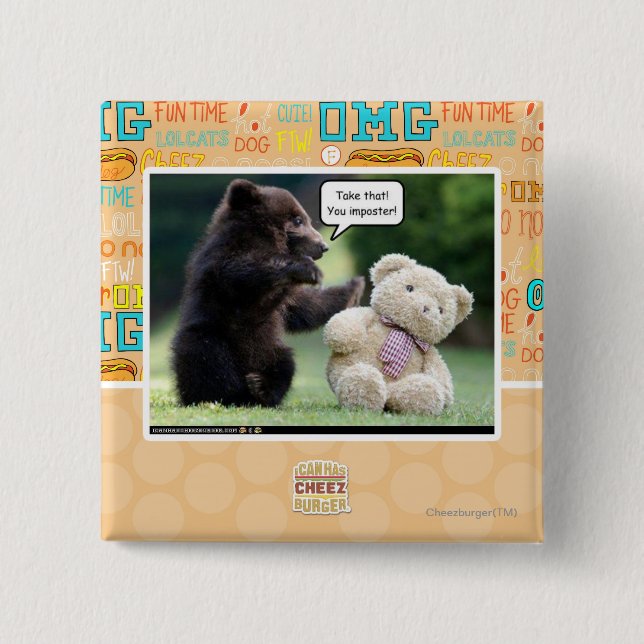 Imposter! 2 Inch Square Button (Front)