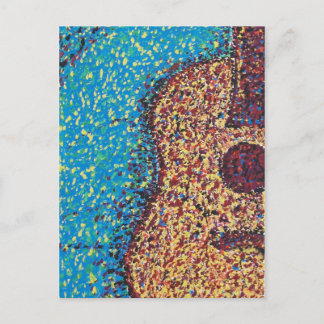 Impresionist Guitar Postcard