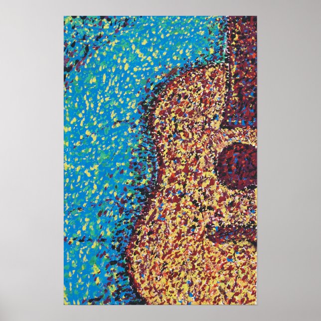 Impresionist Guitar Print / Poster (Front)