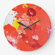 'Impress Me' Colourful Abstract Art Clock