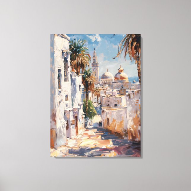 Impressinist picture of Tunis Canvas Print (Front)