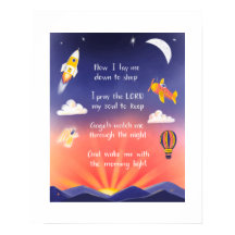 Impression 8x10 - Prière nocturne de l'enfant