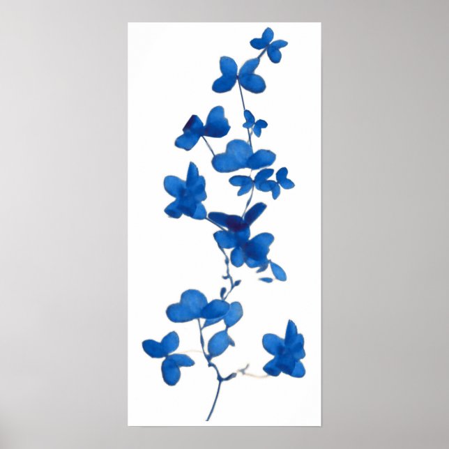 Impression à fleurs bleues (Devant)