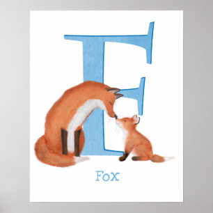 Impression ABC animal F comme renard
