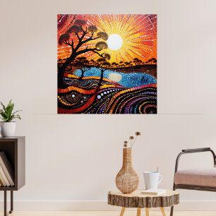Impression Abstraite couleur brillante psychédéliq