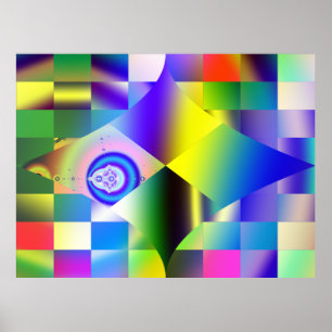 Impression Abstraite de l'affiche fractale