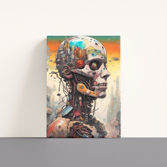 Impression Abstraite en toile cyborg anatomique (Créateur téléchargé)