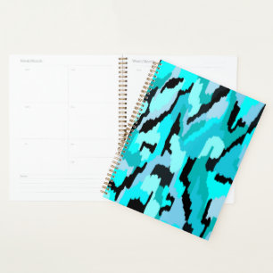 Impression Abstraite turquoise et noire