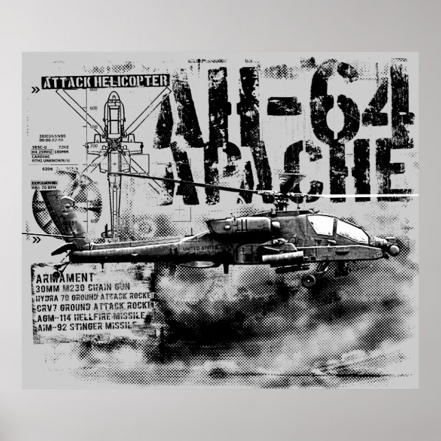 Impression Apache AH-64 (Devant)