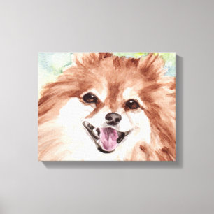 Impression aquarelle de Pomeranian