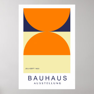 Impression artistique Bauhaus Orange Marine Demi-C