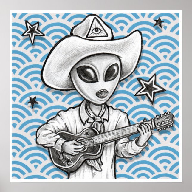 Impression artistique "The Space Cowboy" - (pop su (Devant)