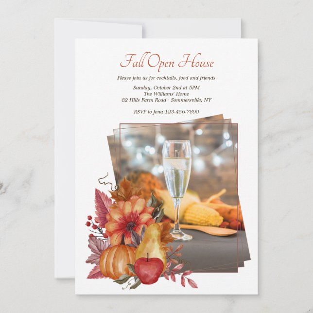 Impression Automne Photo Open House Invitation (Devant)