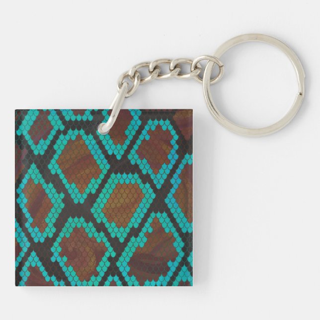 Impression Brown et Turquoise de serpent (Dos)