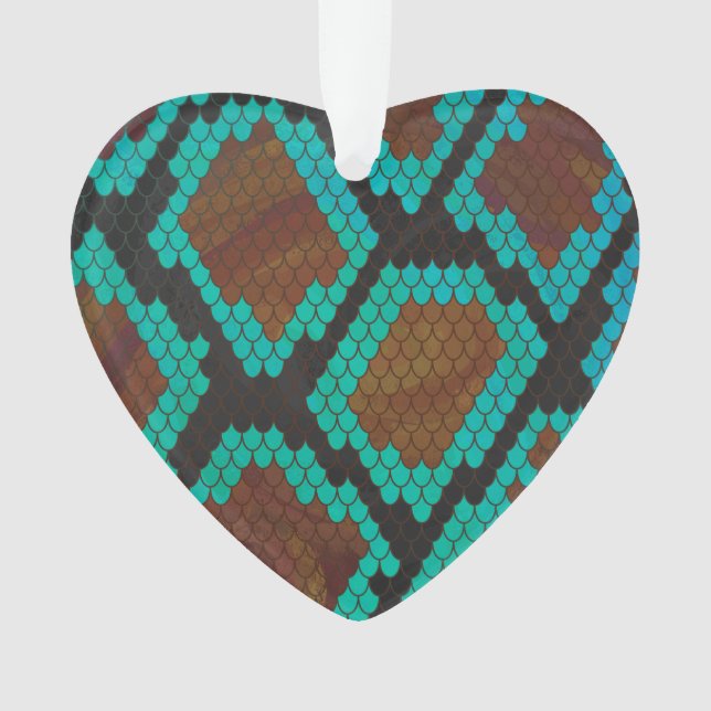 Impression Brown et Turquoise de serpent (devant)