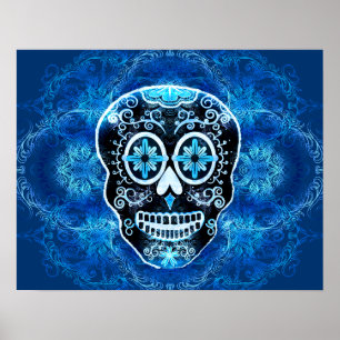 Impression Calavera bleu