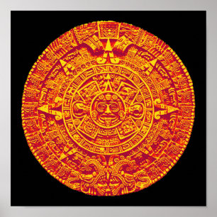 Impression calendrier maya/aztèque